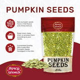 Raw Pumpkin Seeds 5 LB Jumbo Bag - Shelled, AAA Grade, Unsalted, Dry, Vegan, Bulk Bag by Spicy World