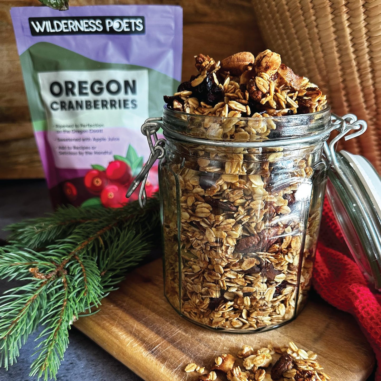 Wilderness Poets, Oregon Cranberries (Sweetened with Apples) - Dried Cranberries Infused with Unsweetened Apple Juice - 2 Pound (32 Ounce)