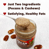 Wilderness Poets, Pecan Butter with Cashews - Organic & Raw (8 Ounce) - Glass Jar