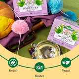 Tadin Linden Tea, Herbal Tea, Caffeine Free, 24 Tea Bags Per Box, Pack of 1