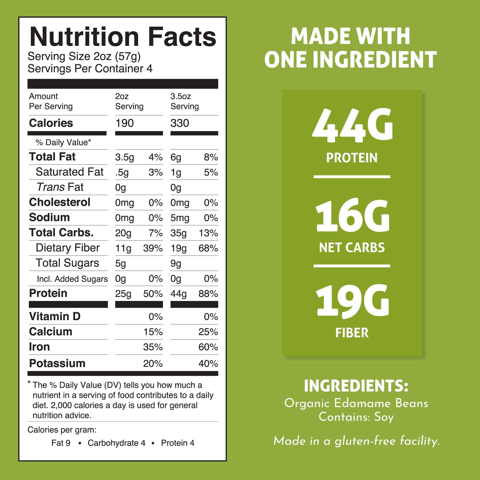 The Only Bean - Organic Edamame Spaghetti Pasta - High Protein, Keto Friendly, Gluten-Free, Vegan, Non-GMO, Kosher, Low Carb, Plant-Based Bean Noodles