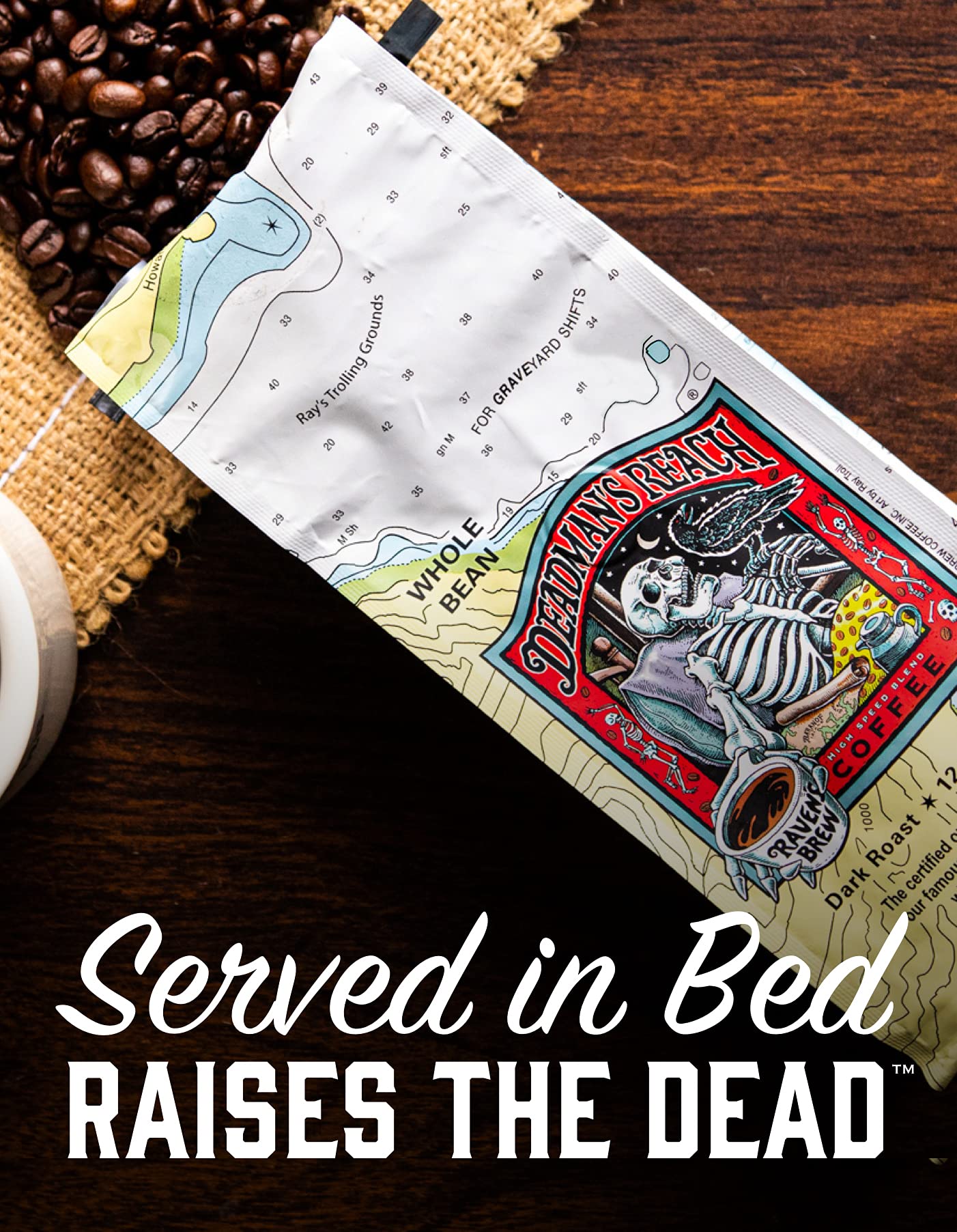 Raven's Brew Coffee 12 oz - Dark Roast - High Speed Blend with a Sweet Bite (Ground, 5 LB)