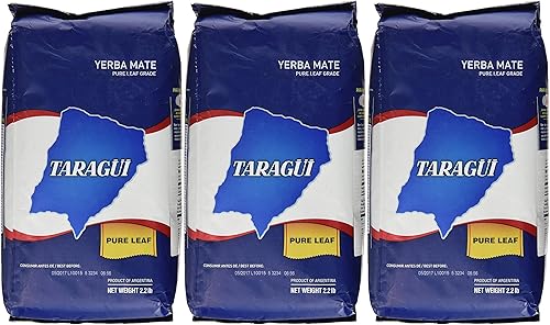 Yerba Mate TARAGUI Sin Palo 2.2 Lbs/1 Kilo, Pack of 3