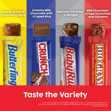 Assorted Butterfinger, Crunch, Baby Ruth, and 100 Grand Full Size Chocolates, 18 count, 31.2 oz