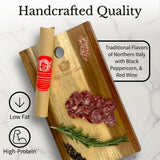Angel's Salumi Nostrano Salami - 5.5oz Gourmet Artisanal Charcuterie - Humanely Raised, Vegetarian Fed, Antibiotic, Hormone, Nitrite, and MSG-Free
