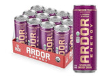 ARDOR ENERGY Natural Sparkling Energy Drink with 100mg Natural Caffeine & 200mg L-Theanine from Organic Green Tea for Smooth Energy & Focus | Healthy