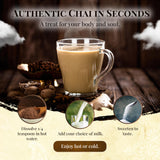 Blue Lotus Chai - Golden Rooibos Flavor Masala Chai - Makes 65 Cups - 2 Ounce Masala Spiced Chai Powder with Organic Spices - Instant Indian Tea No