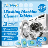 Washing Machine Cleaner Tablets - Washer Machine Cleaner Tablets for HE Front Loader & Top Load Washer, Deep Cleaning & Remove Odor, Eco-friendly