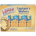 Lance Sandwich Crackers, Captain's Wafers White Cheddar, 8 Individual Packs, 6 Sandwiches Each, 6 Count (Pack of 8)