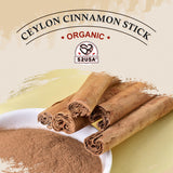 52USA Ceylon Cinnamon Sticks, Organic Cinnamon Sticks, 1 Ounce (Pack of 7), Real Cinnamon farmed in Sri Lanka, Non-GMO, Cinnamon for Coffee, Baking