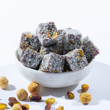 Me?hur Safranbolu Lokumcusu Turkish Delight Pistachios, Hazelnuts and Almonds: Gourmet Candy & -Snack Lovers, Turkish Delight Candy Gift Box, Covered