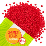 Cinnamon Hearts | 2 Pound Bag | Red Spicy Hard Candy Bulk | Heart Shaped Cinnamon Candy Bits for Baking, Decorating, Gifting, and Snacking | Retro
