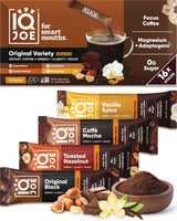 IQJOE Mushroom Coffee Packets - Variety Pack | 16 Stick Packs | Lion's Mane, Magnesium L-Threonate, Adaptogens | Instant Coffee for Jitter-Free Focus