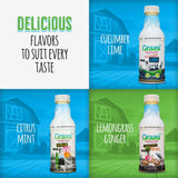 Graasi Organic Barley Grass Water | Hydration Drink with Vitamin C, D, Zinc | USDA Organic, Non-GMO, Vegan | Low-Calorie Wellness Beverage | Cucumber