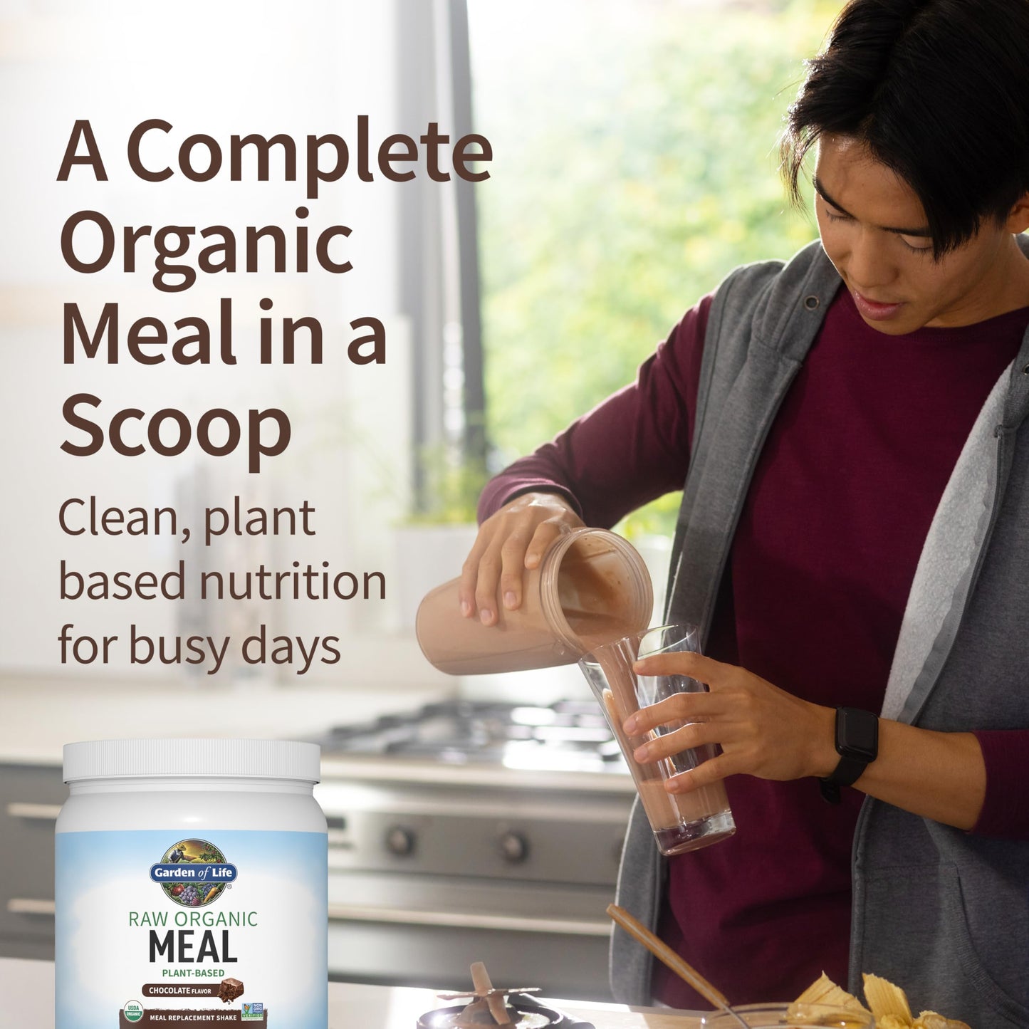 Garden of Life Meal Replacement Shakes, Raw Organic, Chocolate Protein Powder with Plant Based Pea Protein, Sprouts, Greens, Probiotics, Dairy Free 14