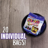 Muddy Bears Chocolate Covered Gummies, Assorted Fruit Flavors, Mini Individual Bags, Party Favor Candy, 20 Count