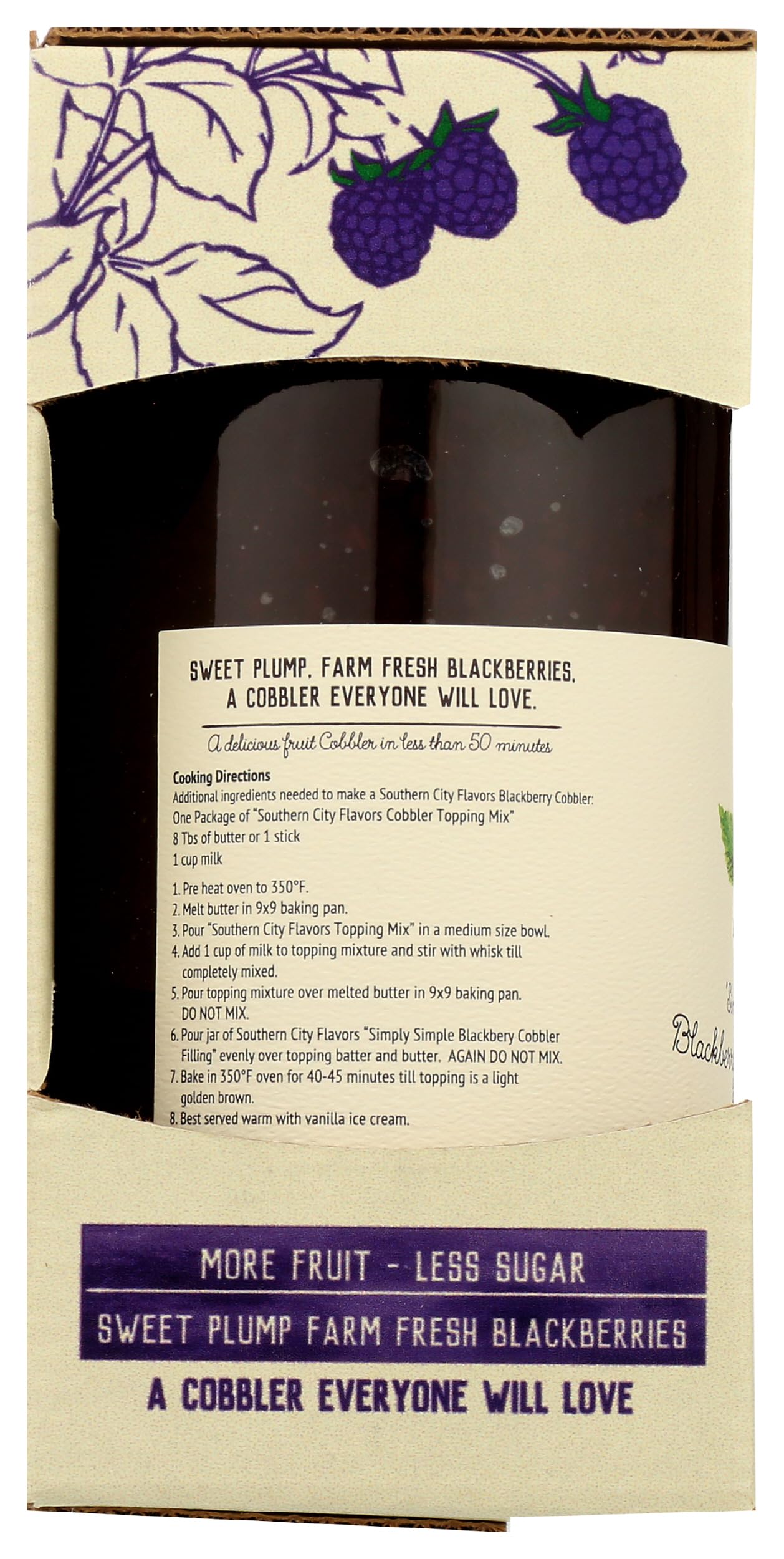 Southern City Flavors, Mix Cobbler Blackberry, 27 Ounce
