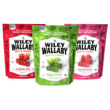 Wiley Wallaby Licorice 10 Ounce Variety Pack - Red Strawberry, Watermelon & Green Apple Classic Gourmet Australian Style Soft & Chewy Licorice Candy