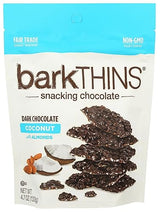 barkTHINS Dark Chocolate, Coconut and Almond Snacking Chocolate Bag, 4.7 oz