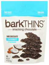 barkTHINS Dark Chocolate, Coconut and Almond Snacking Chocolate Bag, 4.7 oz