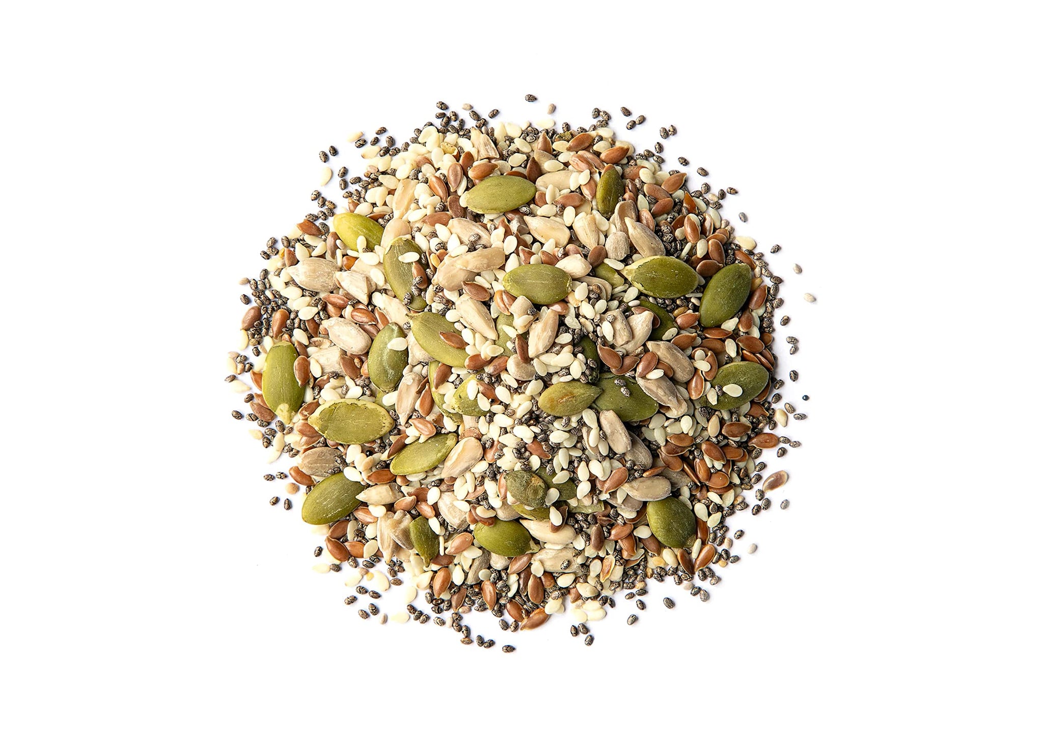 Food to Live Organic Super 5 Seeds Mix, 12 Ounces - A Non-GMO Blend of Flax Seeds, Sesame Seeds, Sunflower Kernels, Pumpkin Kernels, and Chia Seeds