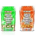 Bliss Life Freeze Dried Caramel Apple & Orange Creamsicle 1.5oz Bundle, ASMR Crunchy Fruit Candy, Sweet and Tangy Kids Treats