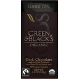 Green & Black's Organic Chocolate Bar, Dark 70% Cocoa, 3.5 Ounce