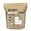 Anthony's Non Fat Milk Powder, 2 lb, Instant, Gluten Free & Non GMO