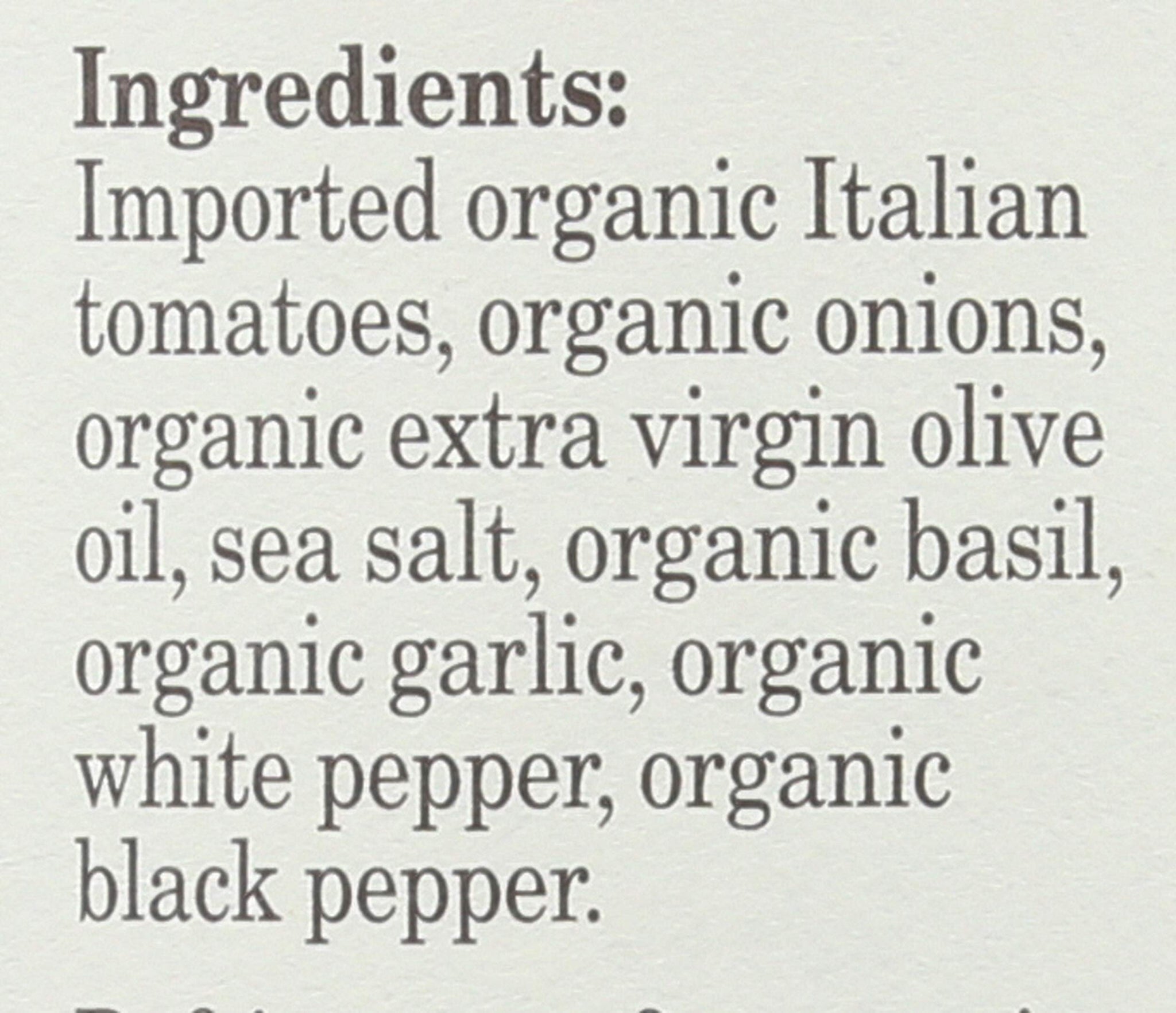 Organico Bello - Organic Gourmet Pasta Sauce - Marinara - 25oz (Pack of 6) - Non GMO, Whole 30 Approved, Gluten Free