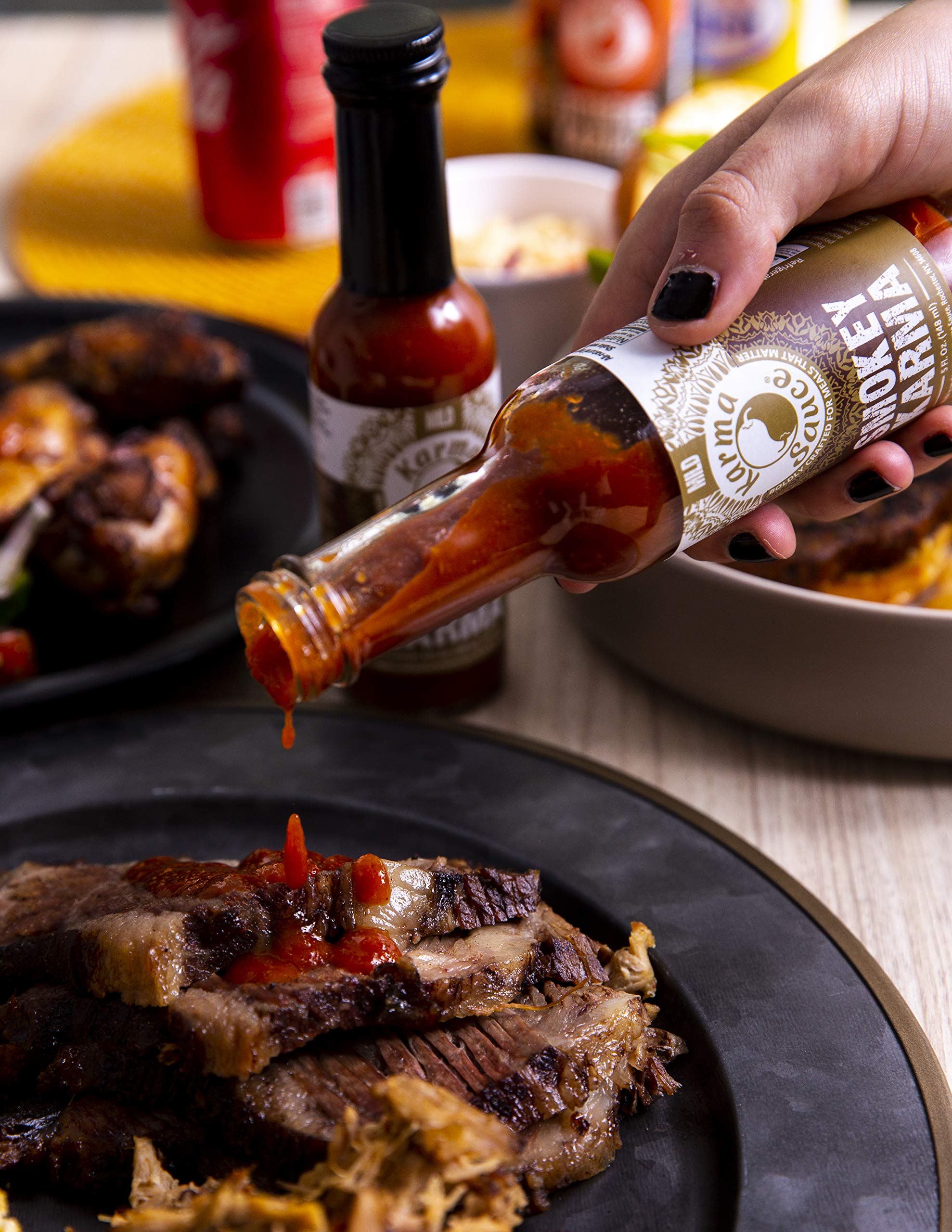Smokey Karma Hot Sauce | Smokey Chipotle With A Touch Of Heat | No Preservatives, Extract Free, Sugar Free, Paleo / Keto Friendly | Made In Finger
