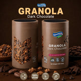 Oppenheimer USA Dark Chocolate Chips Granola - 11 oz Canister - 100% Vegan, Plant Based Crunch Cereal & Yogurt Topper - Kosher, Source of Fiber, No