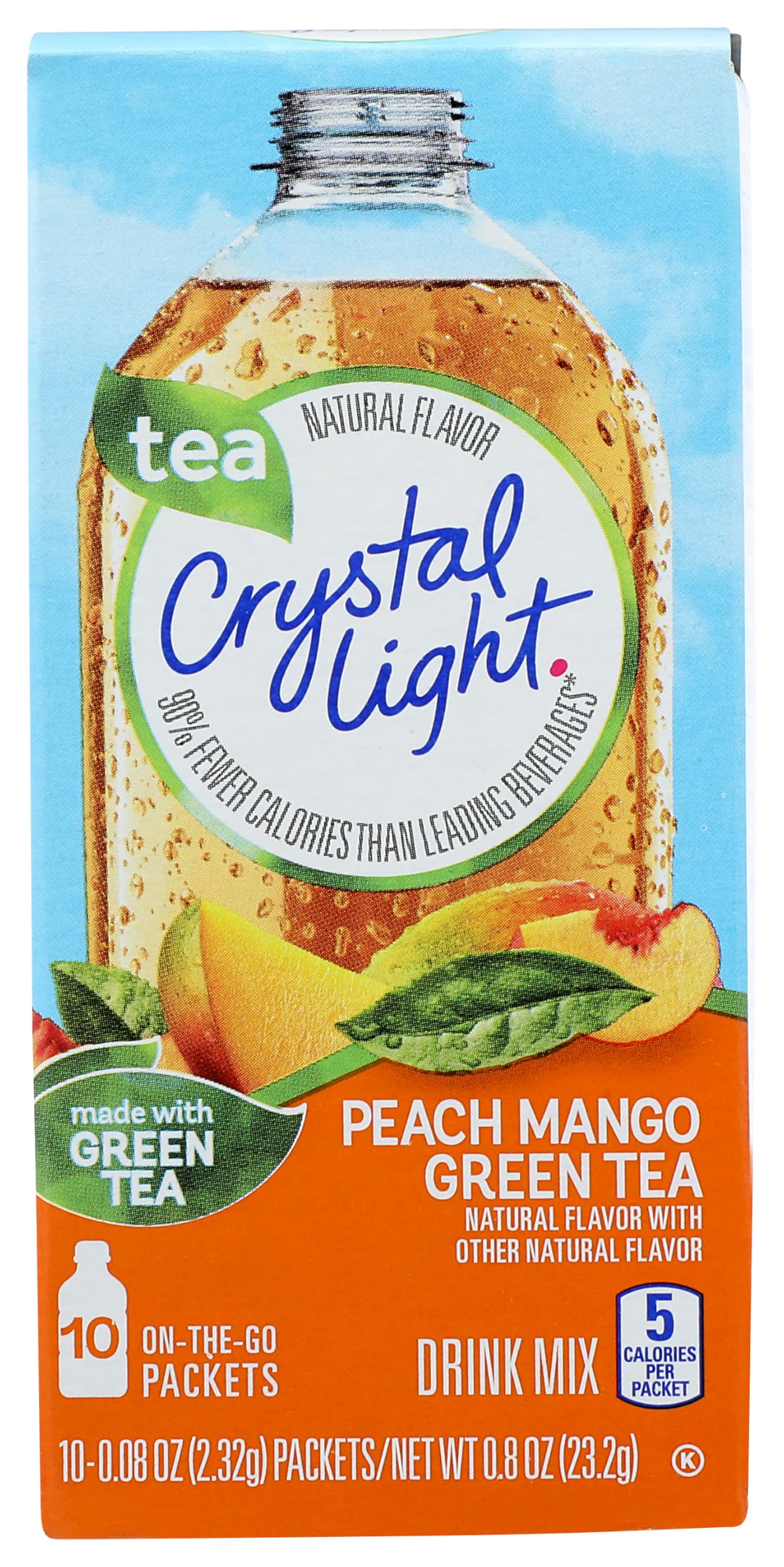 Crystal Light Sugar-Free Peach Mango Drink Mix (10 On-the-Go Packets)