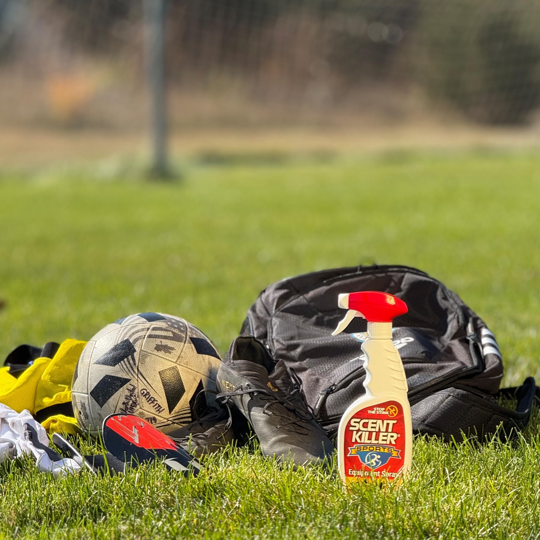Scent Killer Sports Equipment Deodorizer Spray 2 Pack (32 FL OZ Total) - Unscented Sports Equipment Deodorizer for Shoes, Gym Bags, Helmets and Gear