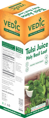 Vedic Juices Tulsi Juice 1 L - Natural Juice for Daily Use - 33.8 Floz