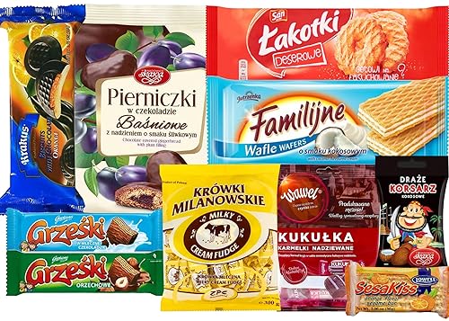 TASTE OF POLAND SWEET BOX Packing by Granda 3.5 lb TRADITIONAL POLISH SWEETS, 10 COUNT
