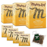 Mighty Leaf Organic Tea, Mint Melange, 15-Count Whole Leaf Pouches 1.32 Oz (Pack of 3)