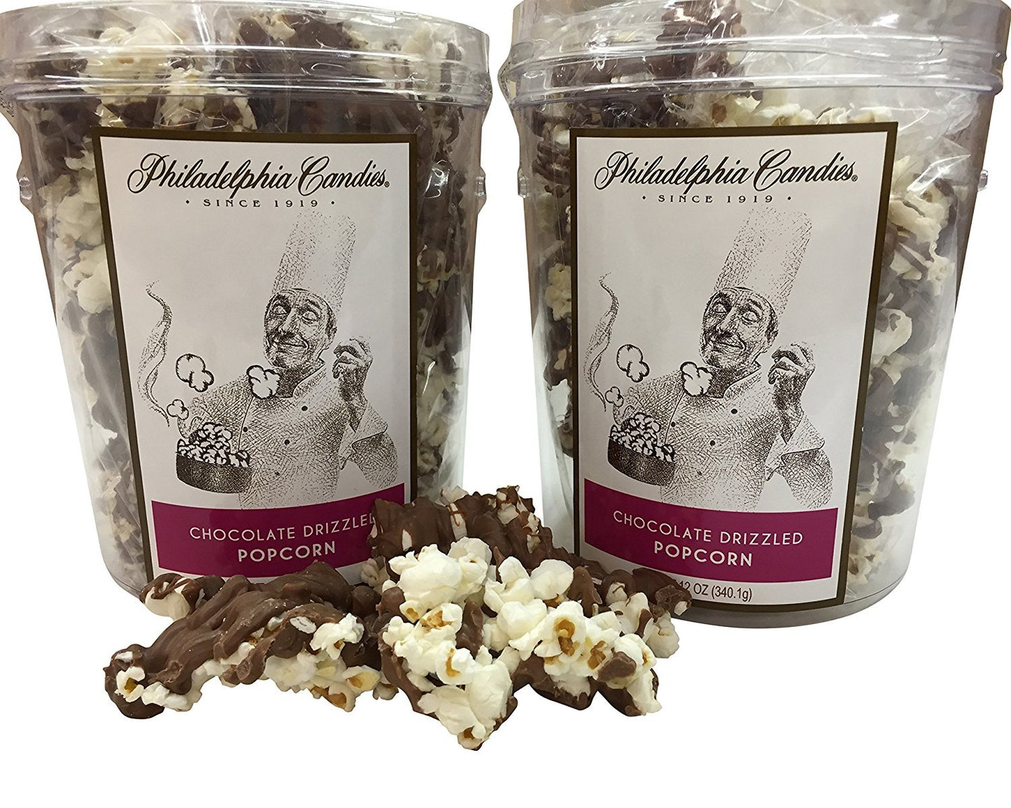 Philadelphia Candies Milk Chocolate Drizzled Popcorn, 12 oz. Gift Tub
