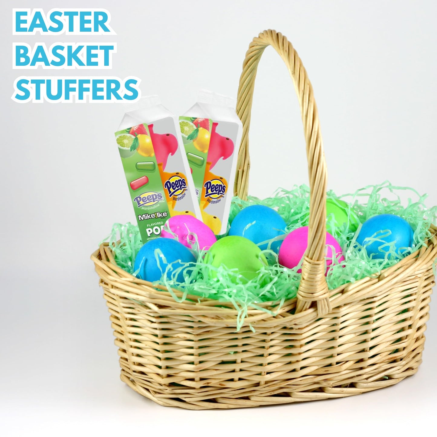 Peeps Mike and Ike Flavored Marshmallow Pop Sticks, Fun Easter Basket Stuffers, Pack of 3