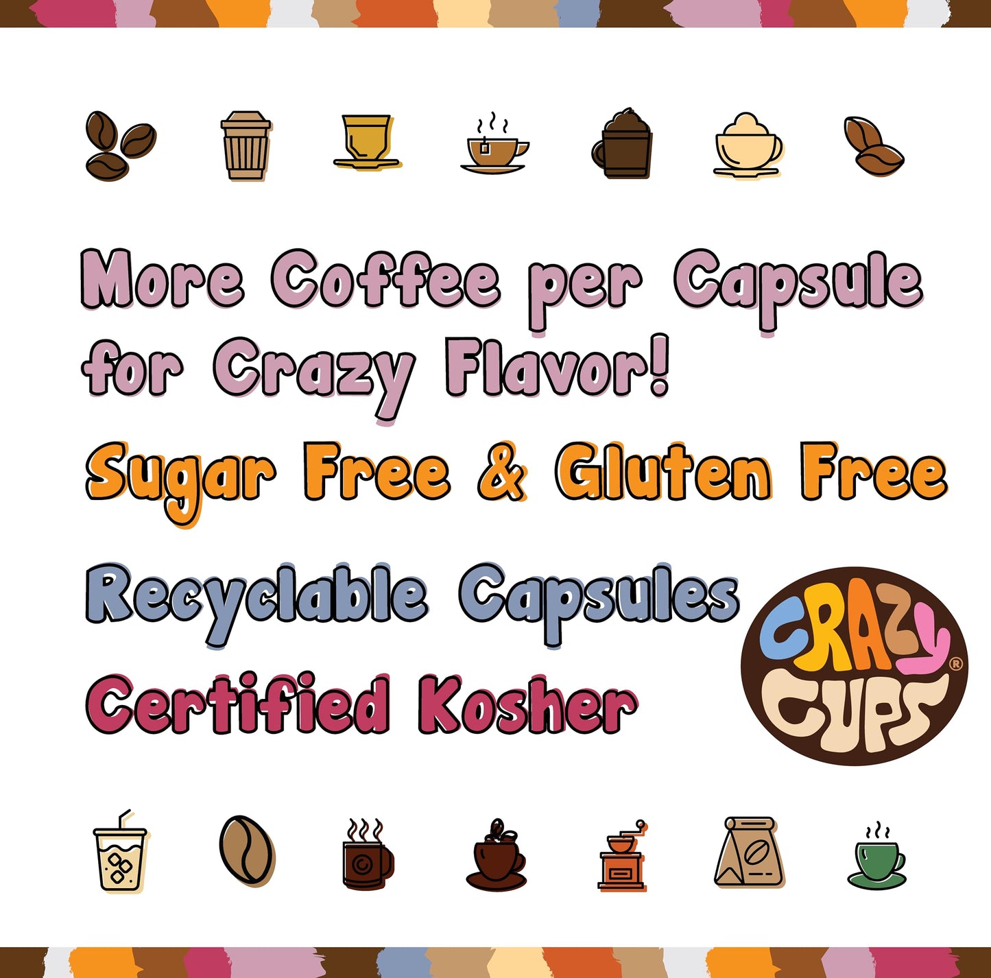 Crazy Cups Decaf Flavored Coffee Pods, Decaffeinated Chocolate Raspberry Truffle Flavored Coffee, Single Serve Hot or Iced Medium Roast Coffee
