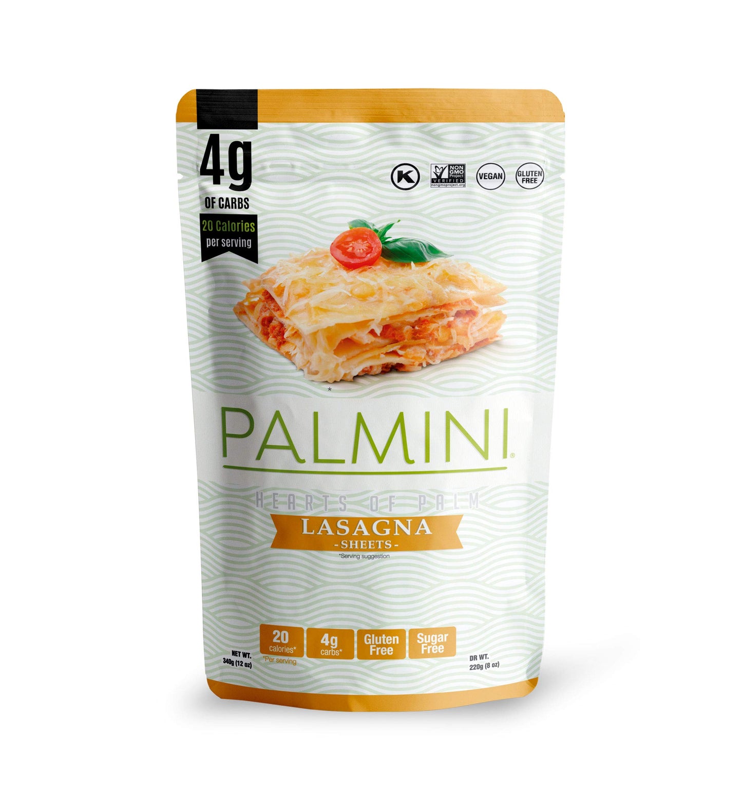 NEW !! Palmini Pouch VARIETY PACK | Linguine | Angel Hair | Lasagna | Rice | 4g of Carbs | As Seen On Shark Tank | Gluten Free (12 Ounce (Pack of 4))