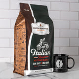 Fresh Roasted Coffee, Italian Roast Drip Ground Coffee, Dark Roast, Kosher, 5 lb (80 oz)