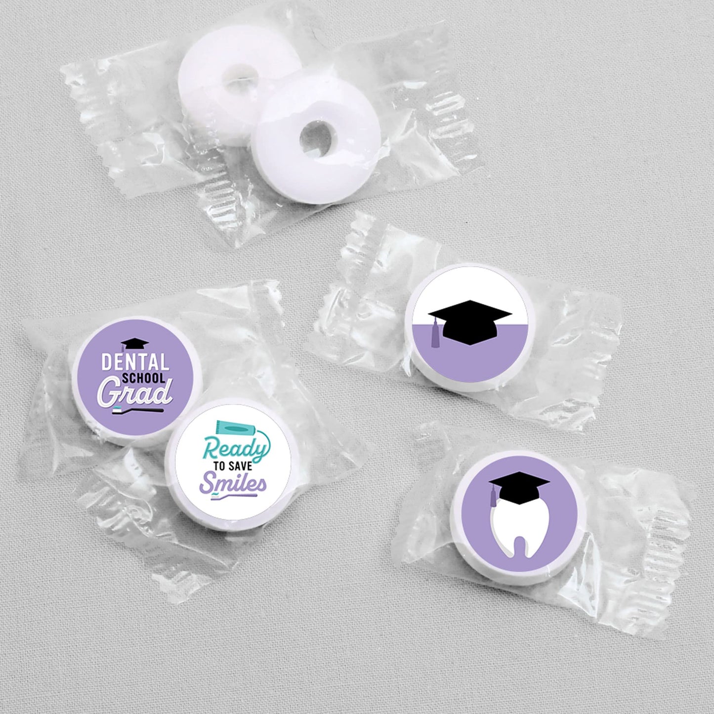 Big Dot of Happiness Dental School Grad - Dentistry and Hygienist Graduation Party Round Candy Sticker Favors - Labels Fit Chocolate Candy (1 Sheet
