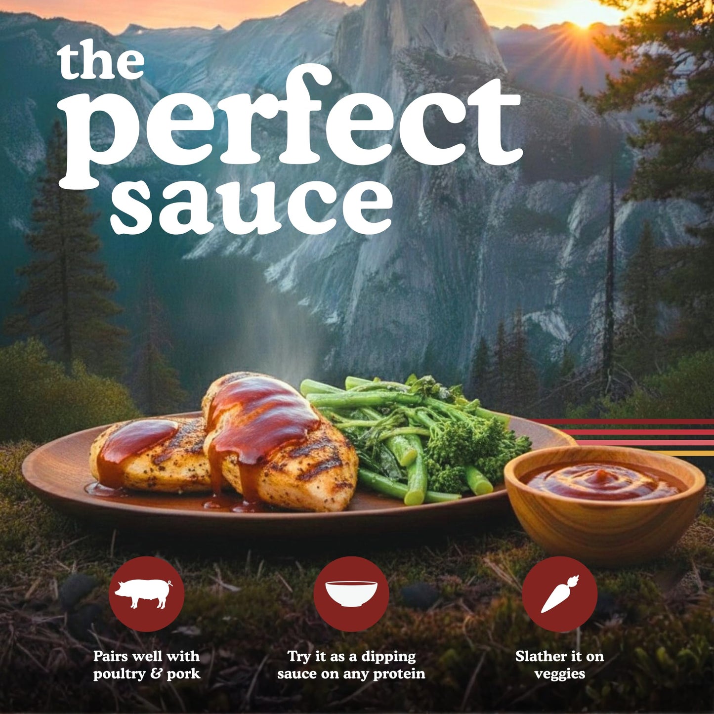 Pomegranate Fresno BBQ Sauce - Bearfoot BBQ - Gluten Free, 13.3 oz, Small Batch, Non-GMO, No Preservatives, No Corn Syrup, No Seed Oils. Marinade