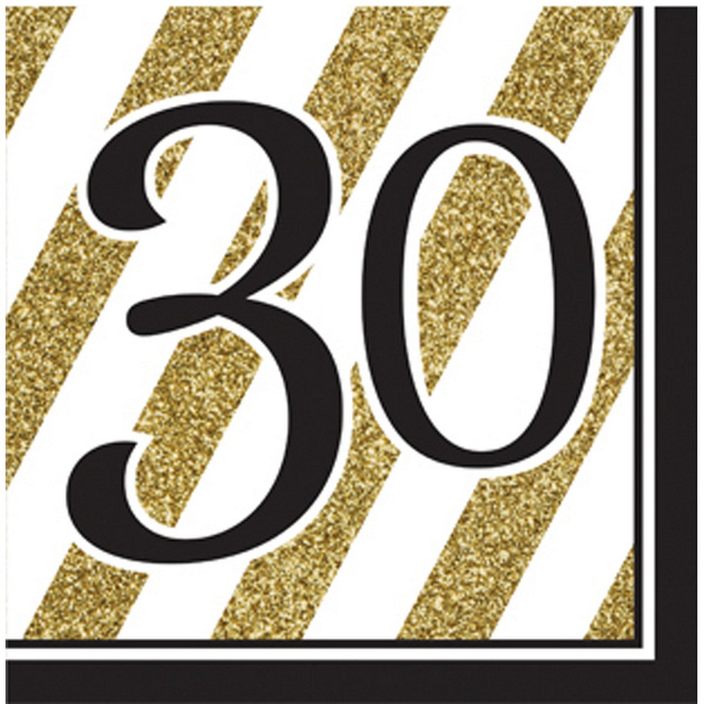 Creative Converting Black and Gold 60" Paper Luncheon Napkins