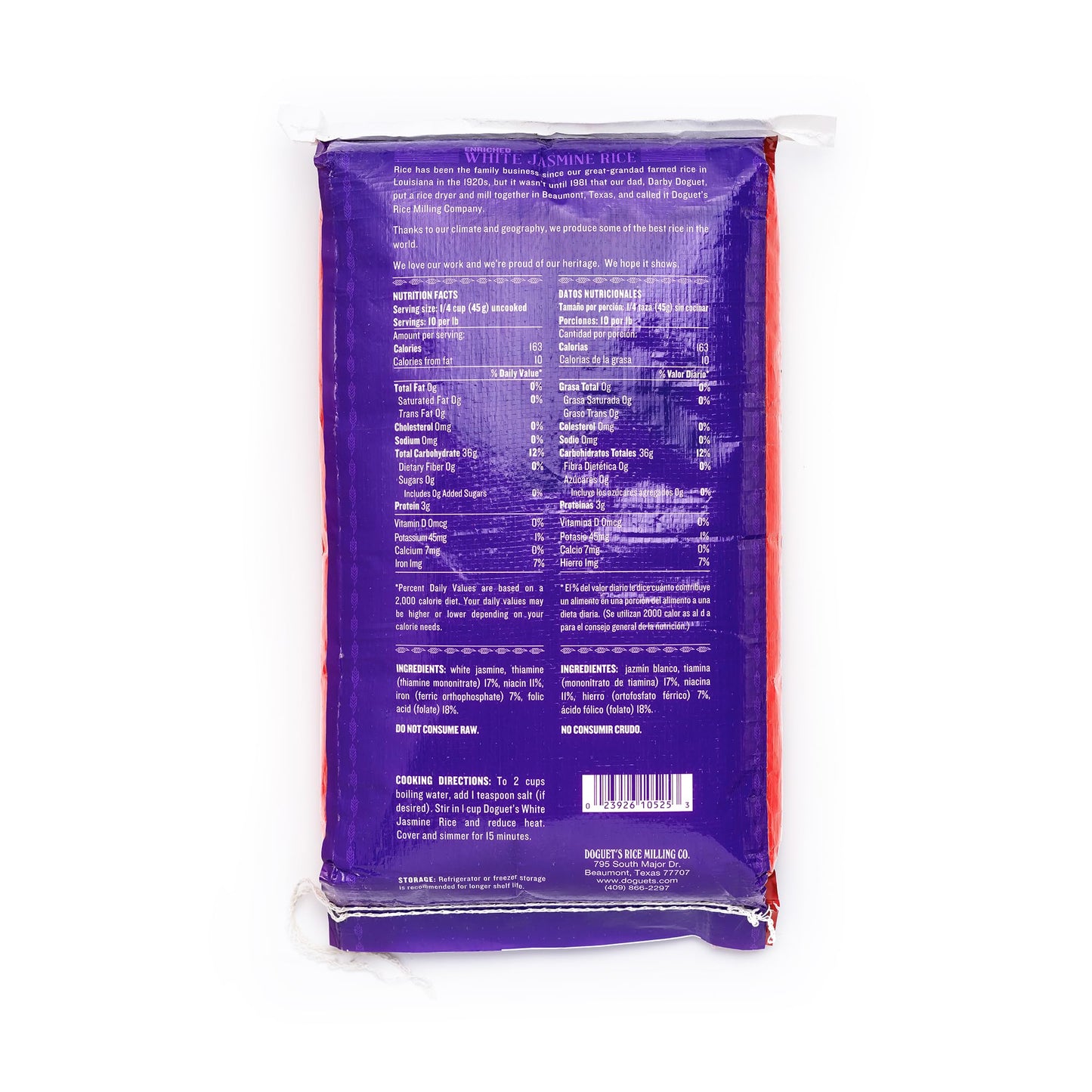 25 lb Doguet's Jasmine Rice