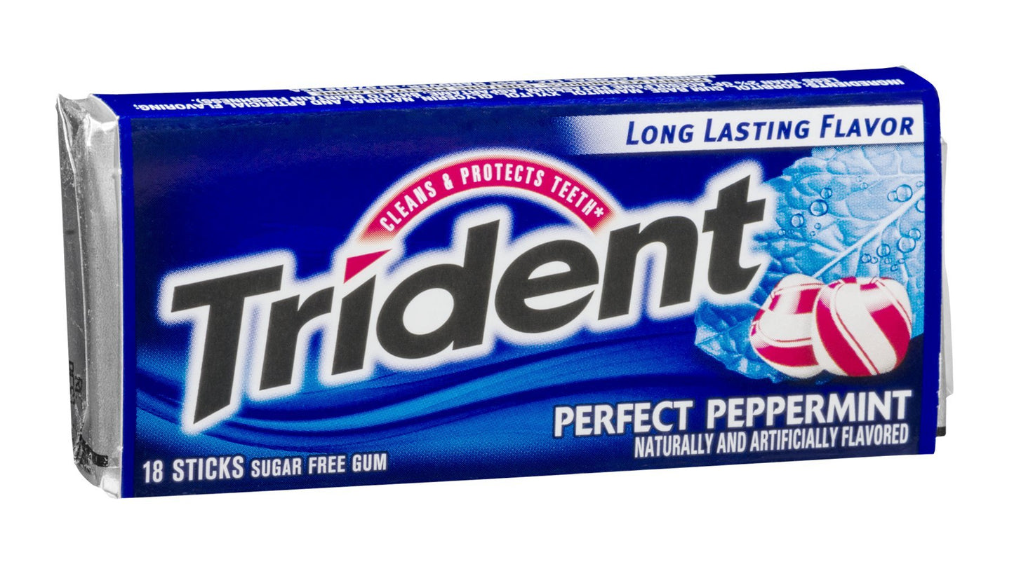 Trident Perfect Peppermint Sugar Free Gum (Case of 12)