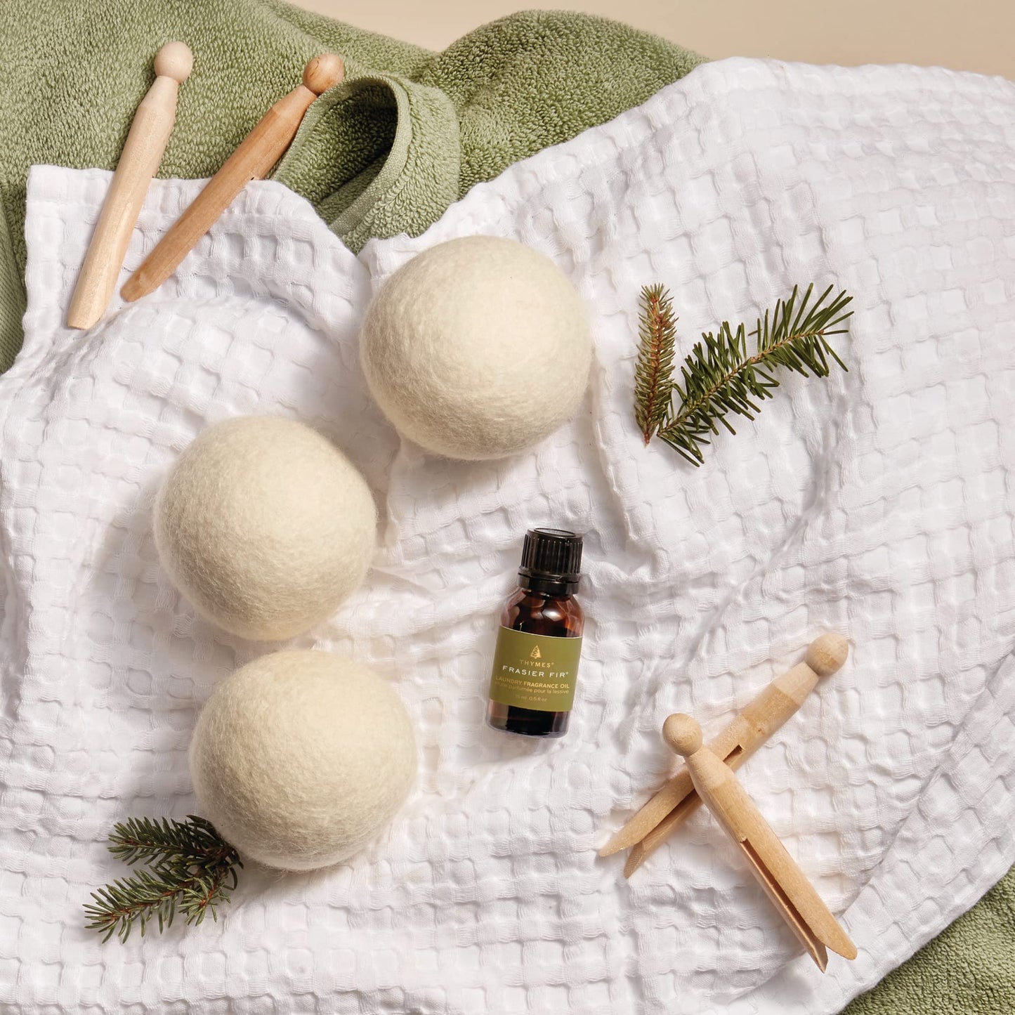 Thymes Frasier Fir Laundry Fragrance Oil for Dryer - Scented Laundry Supplies (0.5 fl oz)