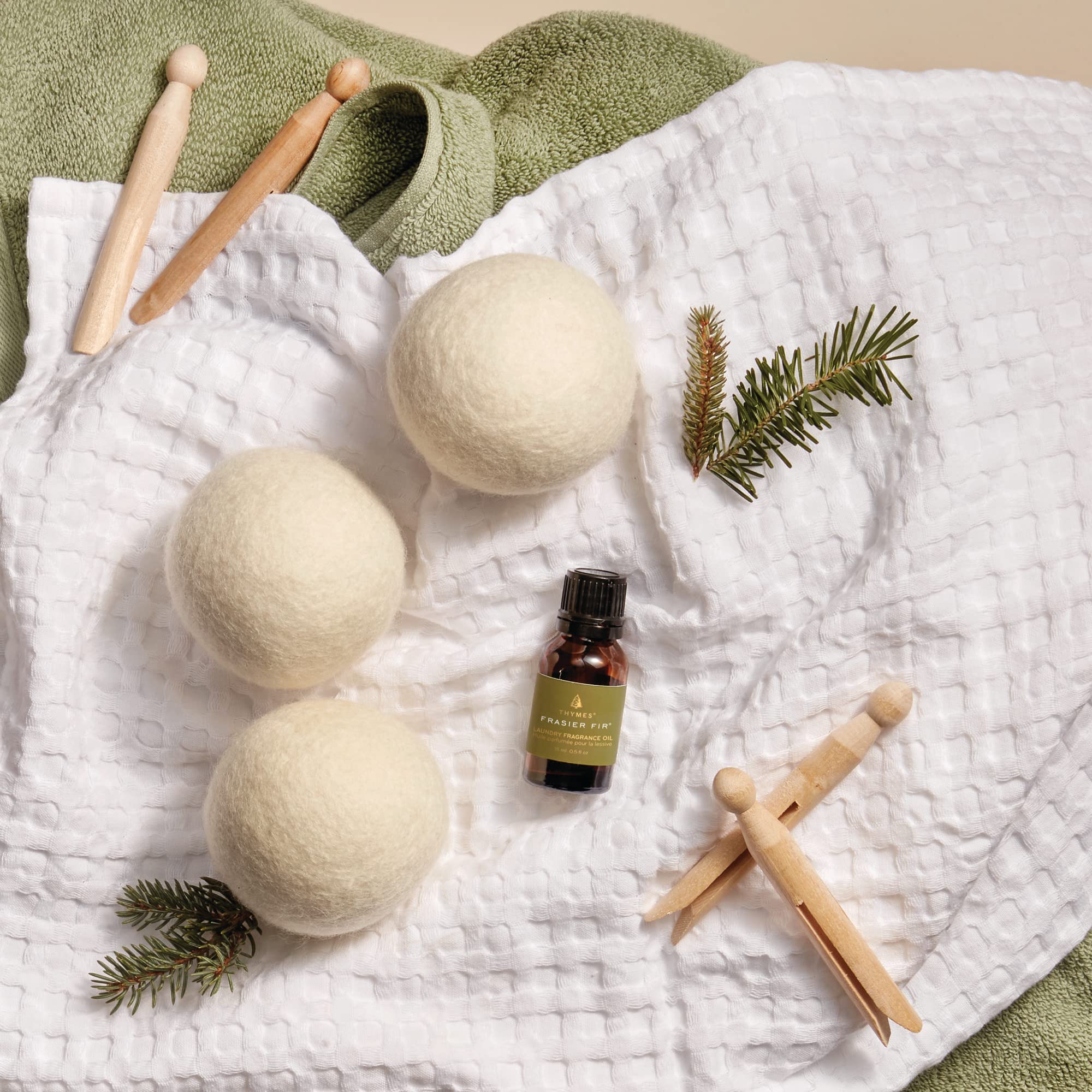Thymes Frasier Fir Laundry Fragrance Oil for Dryer - Scented Laundry Supplies (0.5 fl oz)