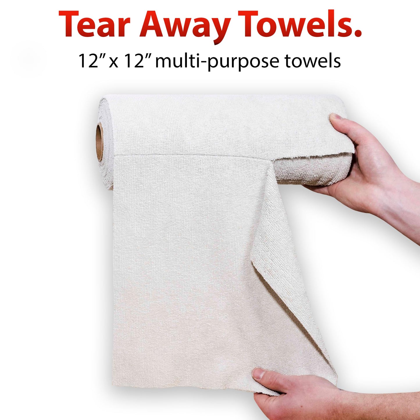 Adam's Polishes Microfiber Towel Roll - 30 Pack Tear-Away Reusable Towels - 12 x 12 (1-Pack)