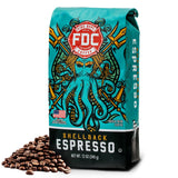 Fire Department Coffee - Gives Back to Firefighters - Bold & Smooth Shellback Espresso Coffee Beans - Roasted in the USA - Veteran Owned - 12 oz